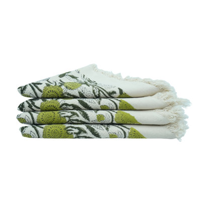 Ensemble de 2 essuie-mains 100% coton absorbants et doux 17 po x 32 po Ruhi, vert