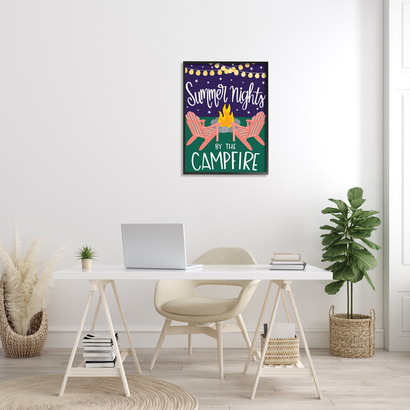 «59_Summer Nights By Campfire», art mural sur toile tendue ciel étoilé par Taylor Shannon Designs, H 30 po x l 24 po