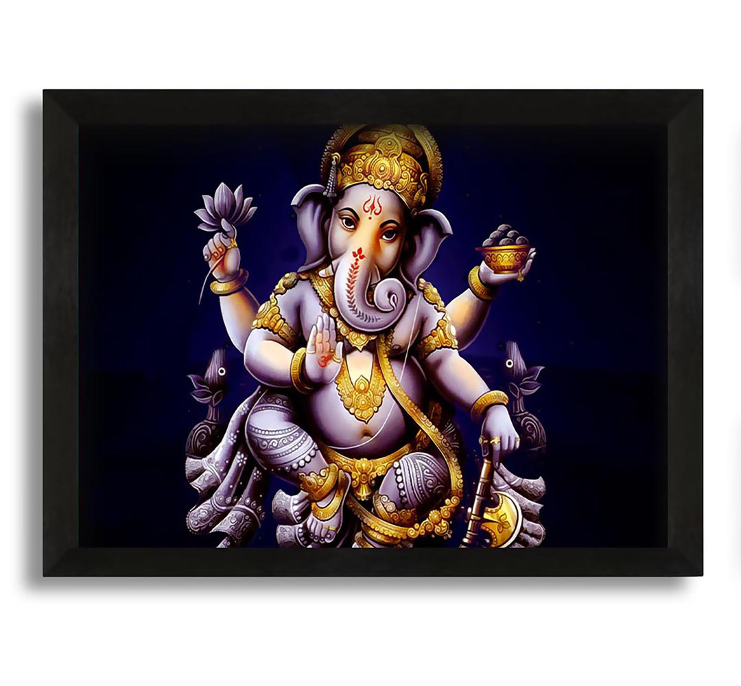 Gerahmtes Leinwandbild Hindu Ganesh