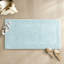 Tapis pour salle de bain 100% coton réversible bleu 24 x 44 po 3000 g / m² - aspect doux et dense, antidérapant, douceur supérieure facile d'entretien, lavable à la machine-443443270-443443276