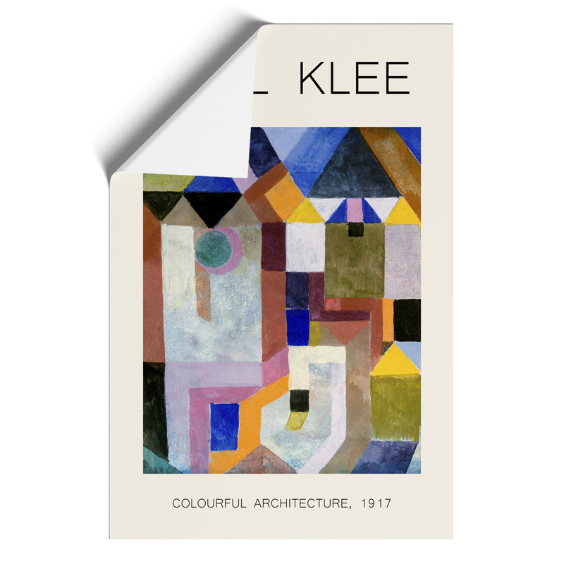 Colorful Architecture by Paul Klee - No Frame Painting, 30cm H x 21cm W x 0.1cm D