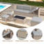 170cm Wide Straight Metal Patio Sectional Set