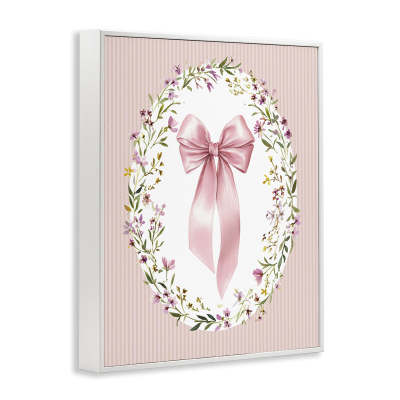 Ruban avec des fleurs ovales, estampe numérique, conception par Christine Simpson Art, H 14 po x l 11 po