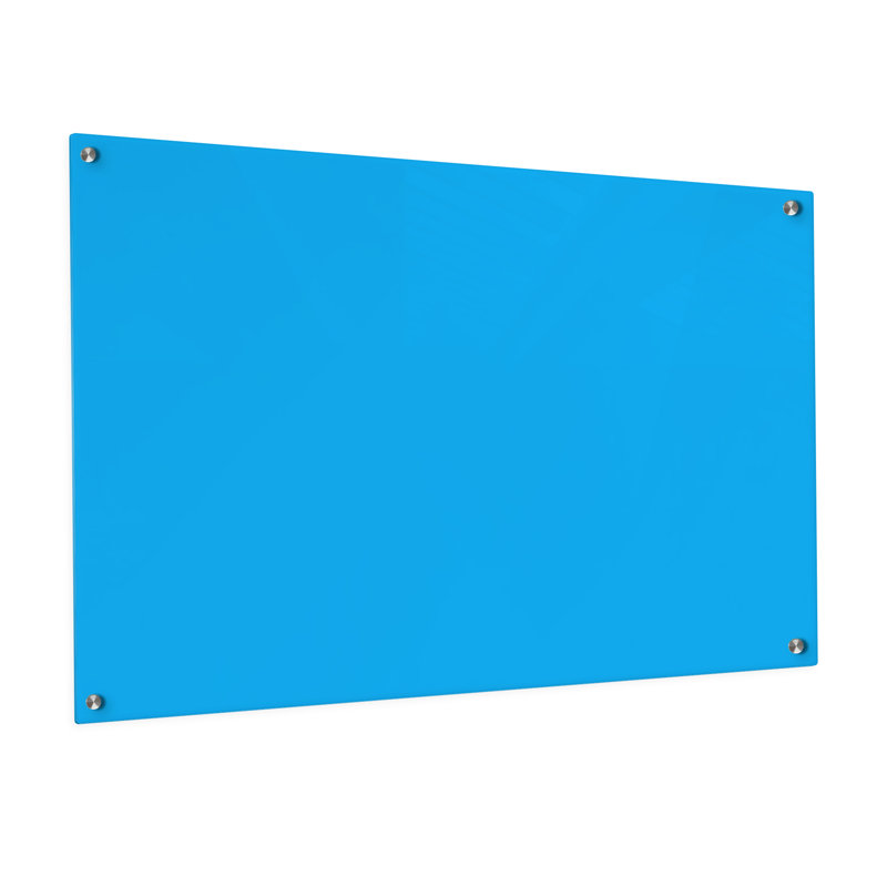 Panneau de verre mural Boissonneau, Bleu pâle, 36 po x 48 po