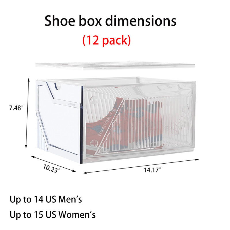 Boîte de rangement transparente pour chaussures empilable