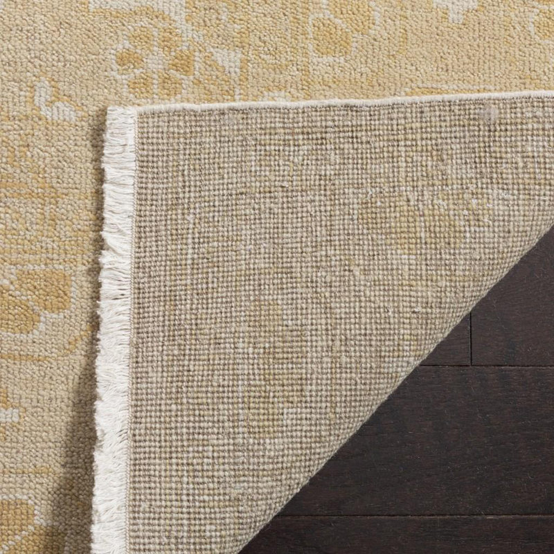 Tapis oriental beige en laine / coton noué à la main Ajanea, Rectangle 8 pi x 10 pi