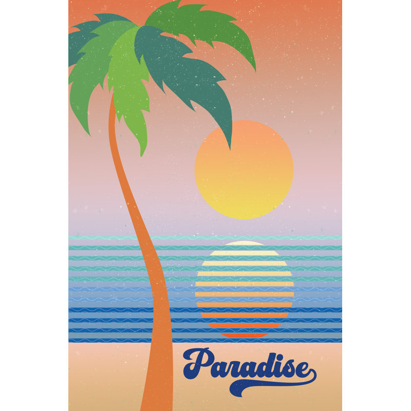 Paradise 1 Piece Wrapped Canvas Painting, 91cm H x 61cm W x 3.8cm D