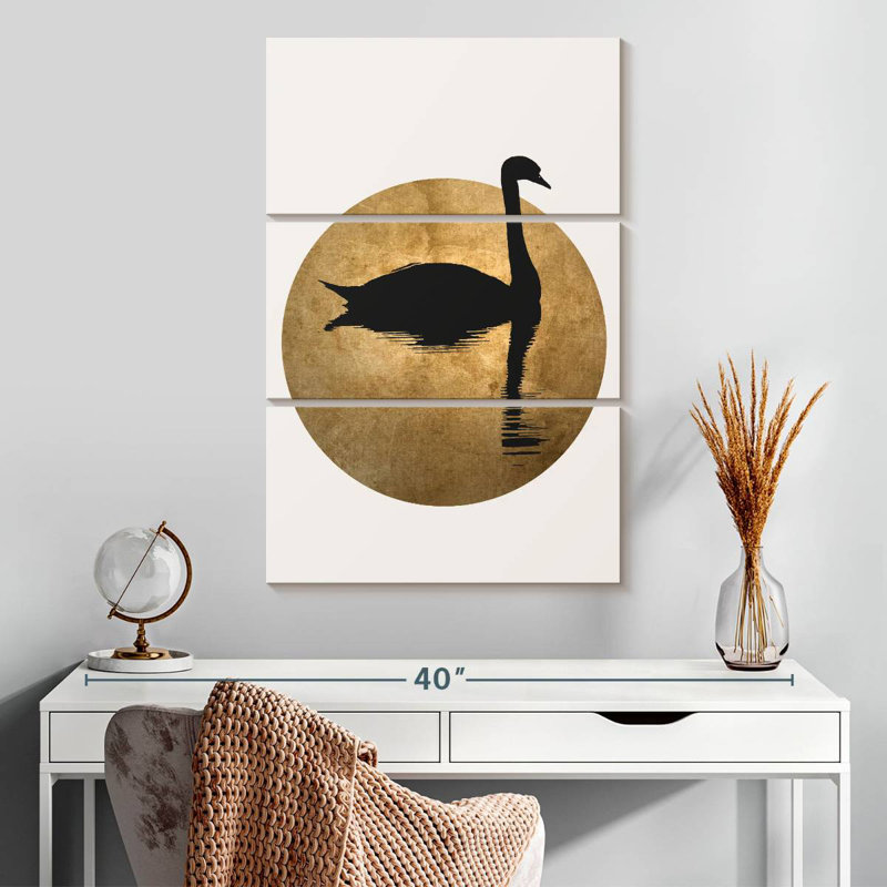 Brampt The Swan Gold, 32" H x 20" W
