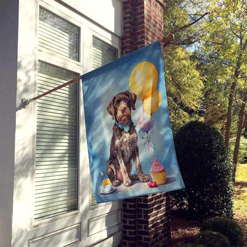 Drapeau «Happy Birthday House», Braque allemand à poil dur