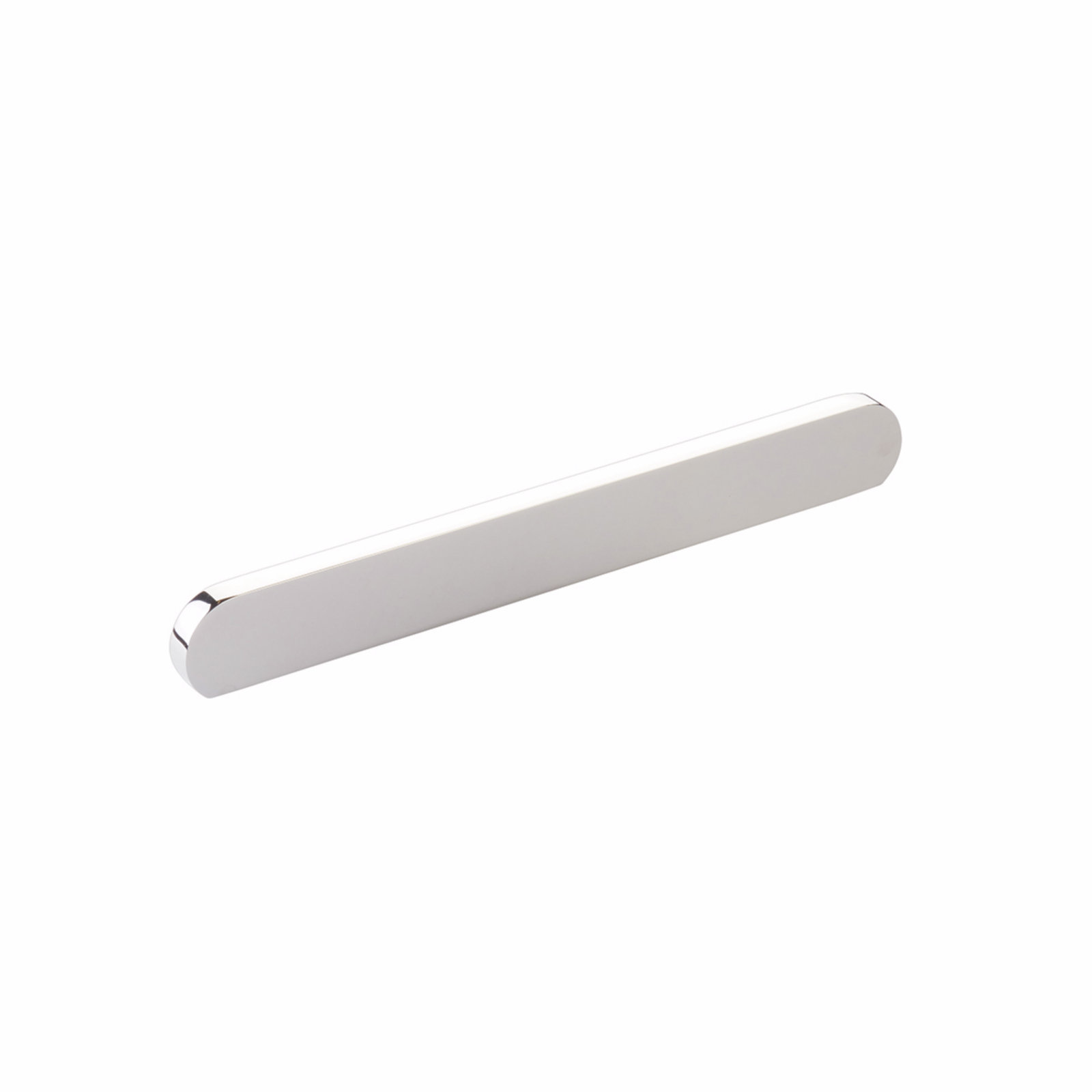 Café Brass Novelty Pull Bar Cup Pull, 8", Polished Nickel