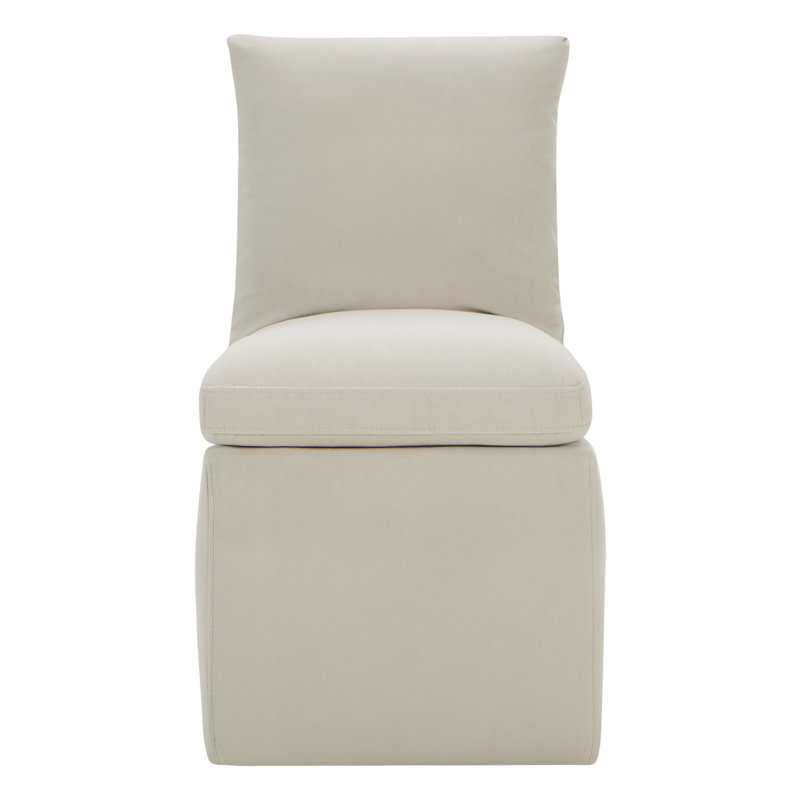 Alayaa Upholstered Side Chair, Bella Beach Performance Velvet