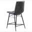 Tabourets de comptoir gris capitonnés (ensemble de 2)-220848696