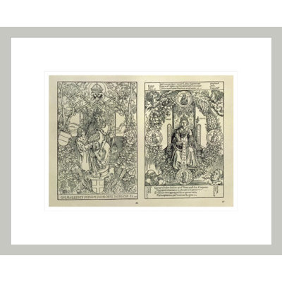 La philosophie et un empereur des Habsbourg de «Quatuor Libri Amorum», écrit par Konrad Celtis de Nurernberg par Albrecht Dürer, impression par estampe numérique encadrée