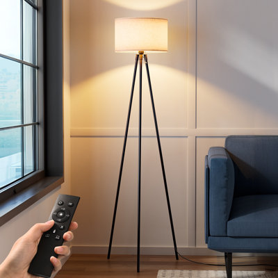 150cm Tripod Floor Lamp with Remote Control (Bulb Included)