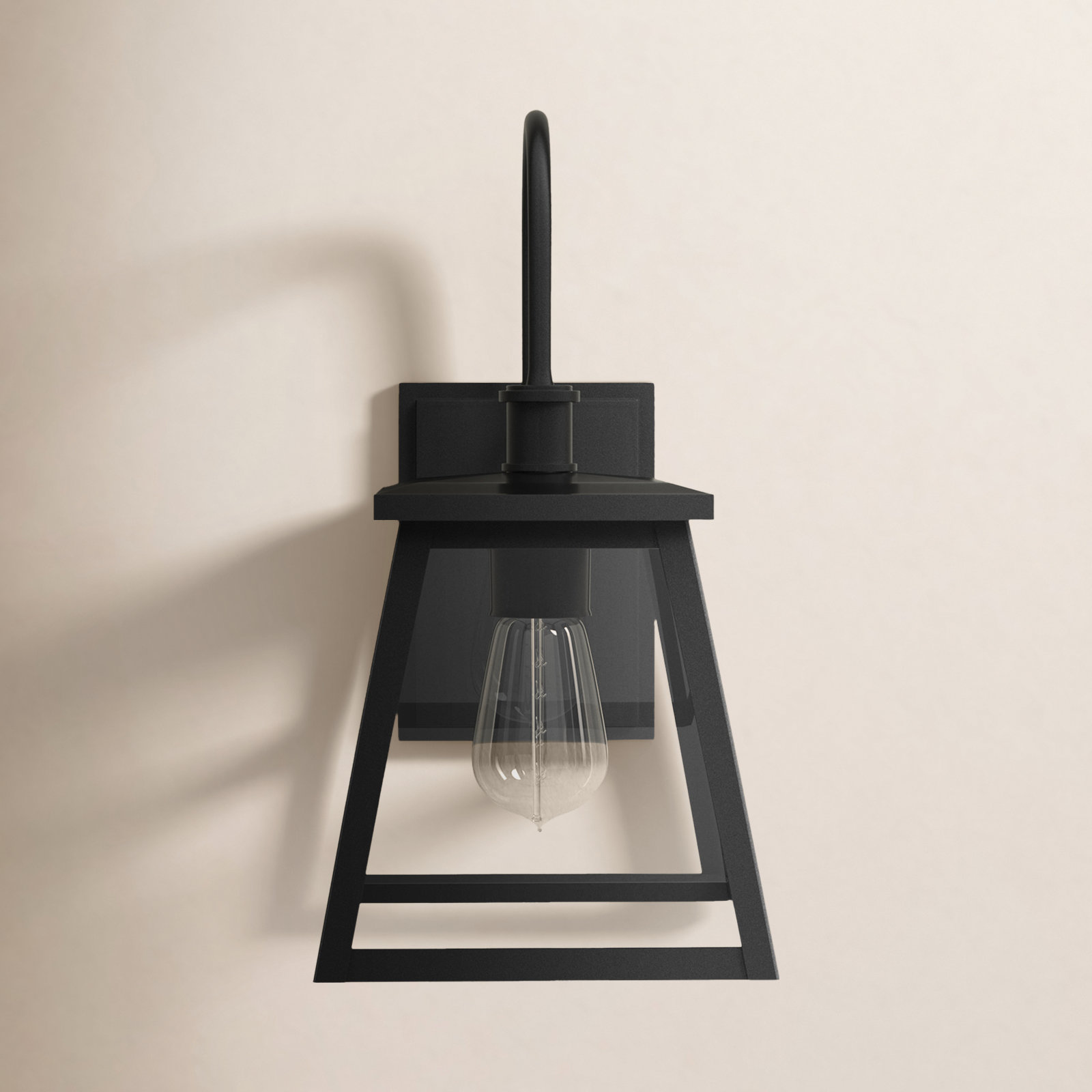 Wrentham Single Light Bell Outdoor Wall Light, 14.5" H  x 7.5" W  x 9.75" D, Black