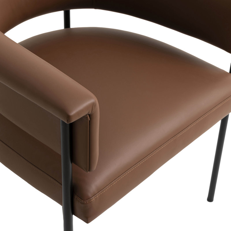 Chaise en cuir Taylor, Brun