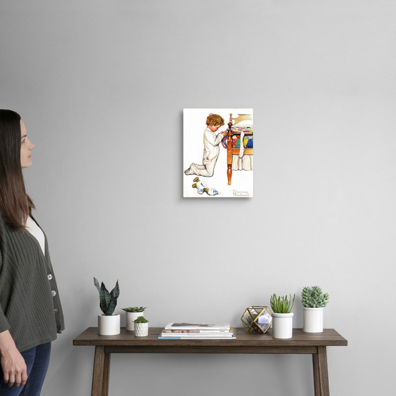 «A Christmas Prayer», art mural sur toile, H 14 po x l 11 po x P 1,25 po, Toile tendue