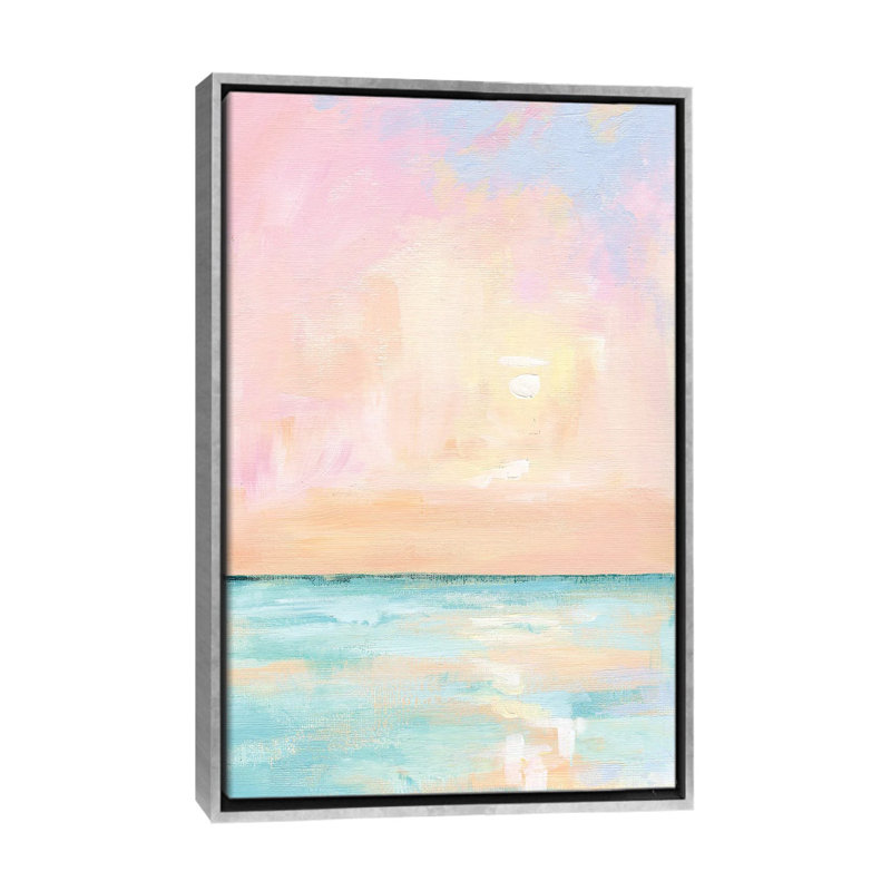 «Pastel Florida Sunset», reproduction d'art sur toile encadrée, H 60 po x l 40 po, Impression encadrée sans passe-partout