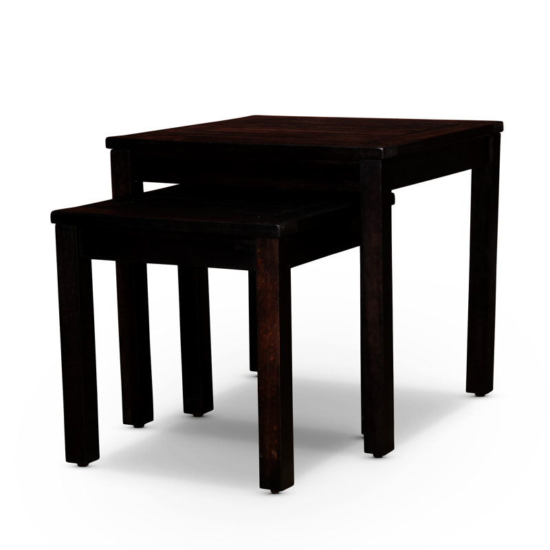 2-Piece Eucalyptus Nesting Table Set