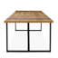 Ensemble de salle à manger rectangulaire en bois manufacturé avec chaises rembourrées (ensemble de 7)-881303958