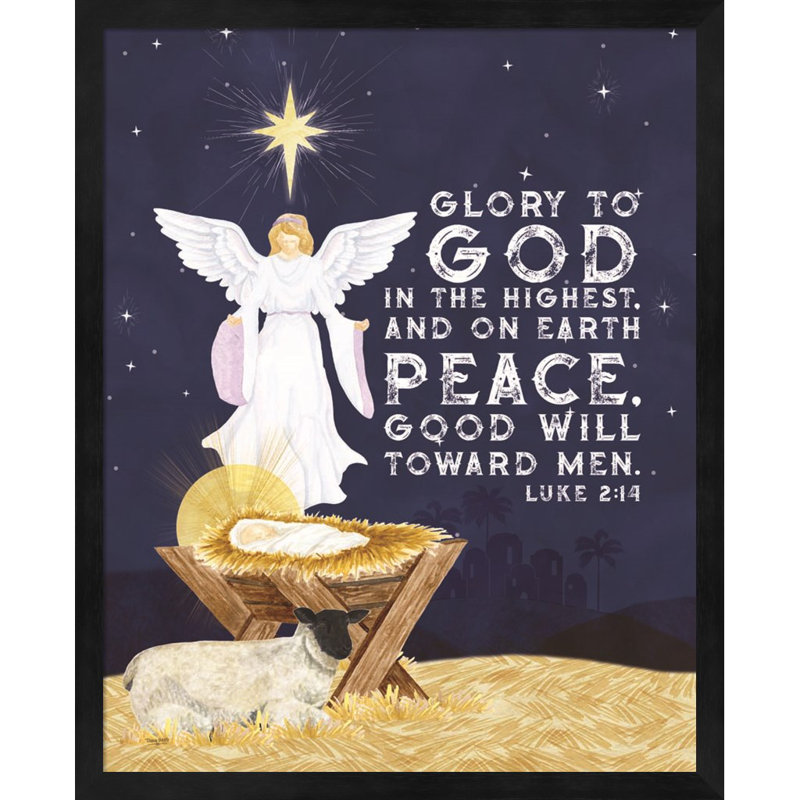 «Come Let Us Adore him Portrait V-Glory To God» par Tara Reed, art mural encadré