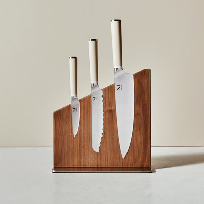 The Knives + Stand - Ensemble de couteaux de chef avec support magnétique