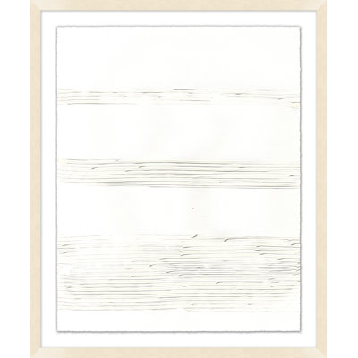 «White Lines 4» par Mat Sanders - Peinture encadrée sur papier