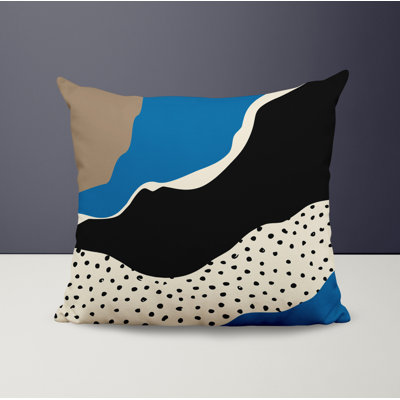 Toni Abstract Outdoor Reversible Throw Pillow