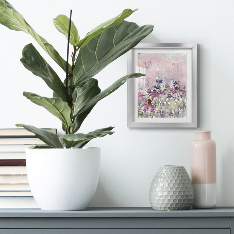 Inner Hall II - Toile tendue avec châssis, H 28,5 po x l 20,5 po, Argent argent