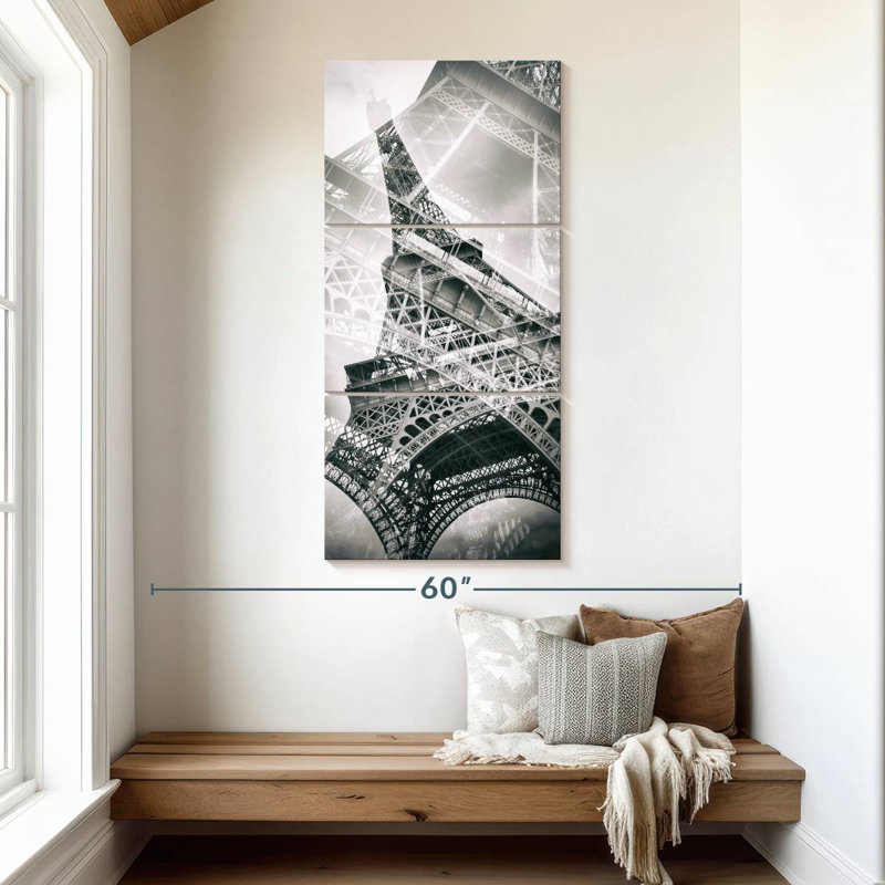 Eiffel Tower Double Exposure, 52" H x 24" W