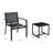 Fayden 2 - Person Metal Patio Dining Set with Square Table