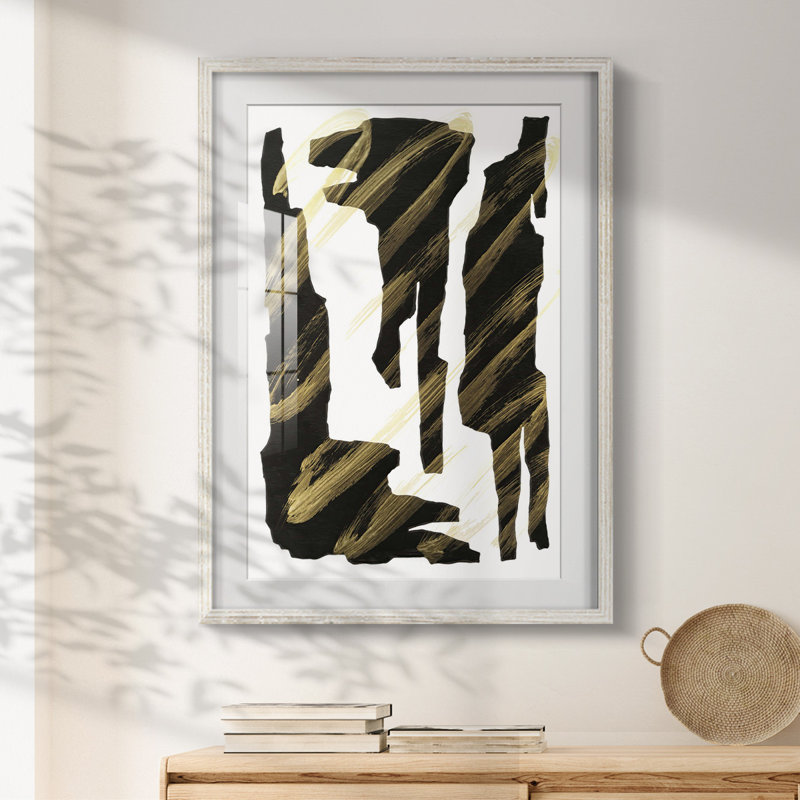 Onyx Obelisks III -Framed Print, 19.5" H x 16.5" W, White