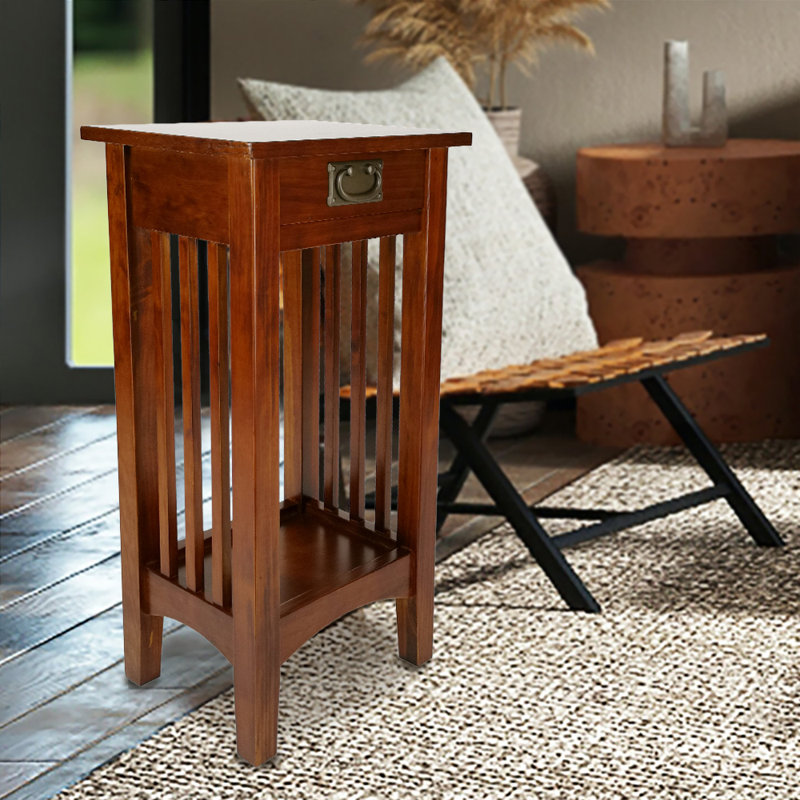 Hewett Solid Wood End Table with Storage