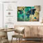 «World Map Aged World Map XXXVII», reproduction sur toile 3 pièces par Tess P-93060980