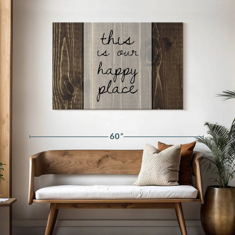 Plaque murale Our Happy Place, H 30 po x l 45 po