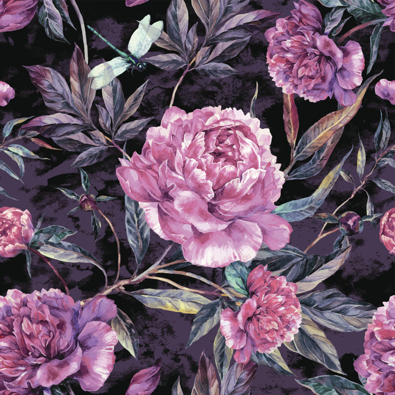 Slaboden Bouquet Of Pink Peonies - Wrapped Canvas Print, 30cm H x 30cm W x 3.8cm D
