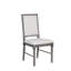 Chaise d'appoint en lin crème et gris vieilli (ensemble de 2)