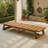 78.75" Outdoor Acacia Wood Chaise Lounge with Adjustable Backrest, Weather-Resistant Patio Lounger