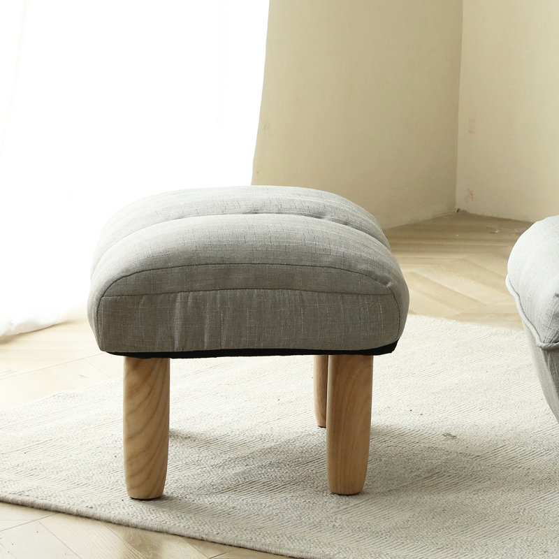 Tabouret à pédales en métal, finition grise, rembourré de lin, accessoires et chaise, combinaison, loisirs