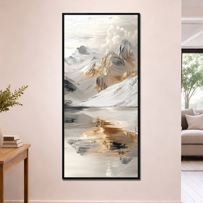 «White Gold Armiead I - Lake», reproduction d'art encadrée sur toile