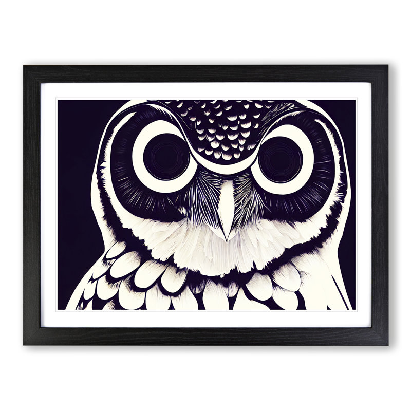 Unique Owl Art Vol.1 - Framed Print, Black, 46cm H x 64cm W x 2cm D