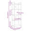 171cm H x 56cm W Steel Etagere Bookcase-1829901299