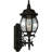 1-Light Outdoor Cast Aluminum Black Wall Mount Wall Light Wall Lantern with Clear Beveled Glass-11801196