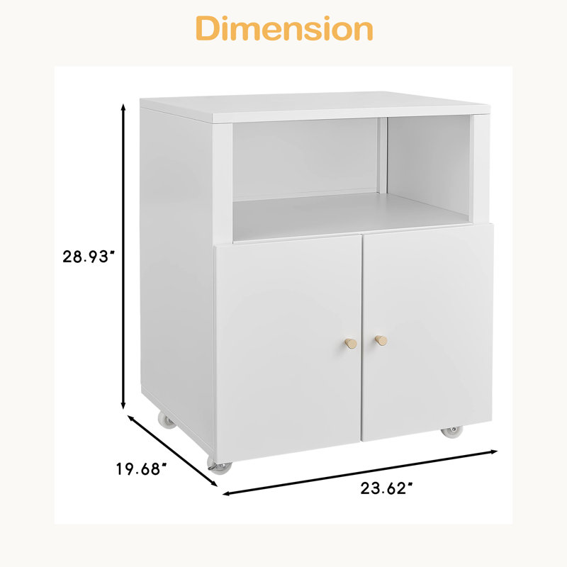 Support d'imprimante pour bureau à domicile avec roulettes, tables d'imprimante avec classeur, classeur latéral mobile avec tablette ouverte