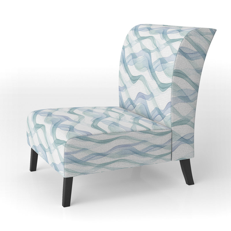 Fauteuil de chambre Abstract Blue - Sage, Pantoufle sans accoudoirs
