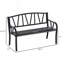 Banc de jardin en métal, banc d'extérieur, sièges de patio de style parc