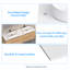 Dessus de meuble-lavabo 72 po en quartz blanc pour lavabo à vasque double, trous de robinet pré-percés, lavabo non inclus
