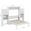 Grand lit escamotable avec bureau, coiffeuse et armoires de rangement-336769786