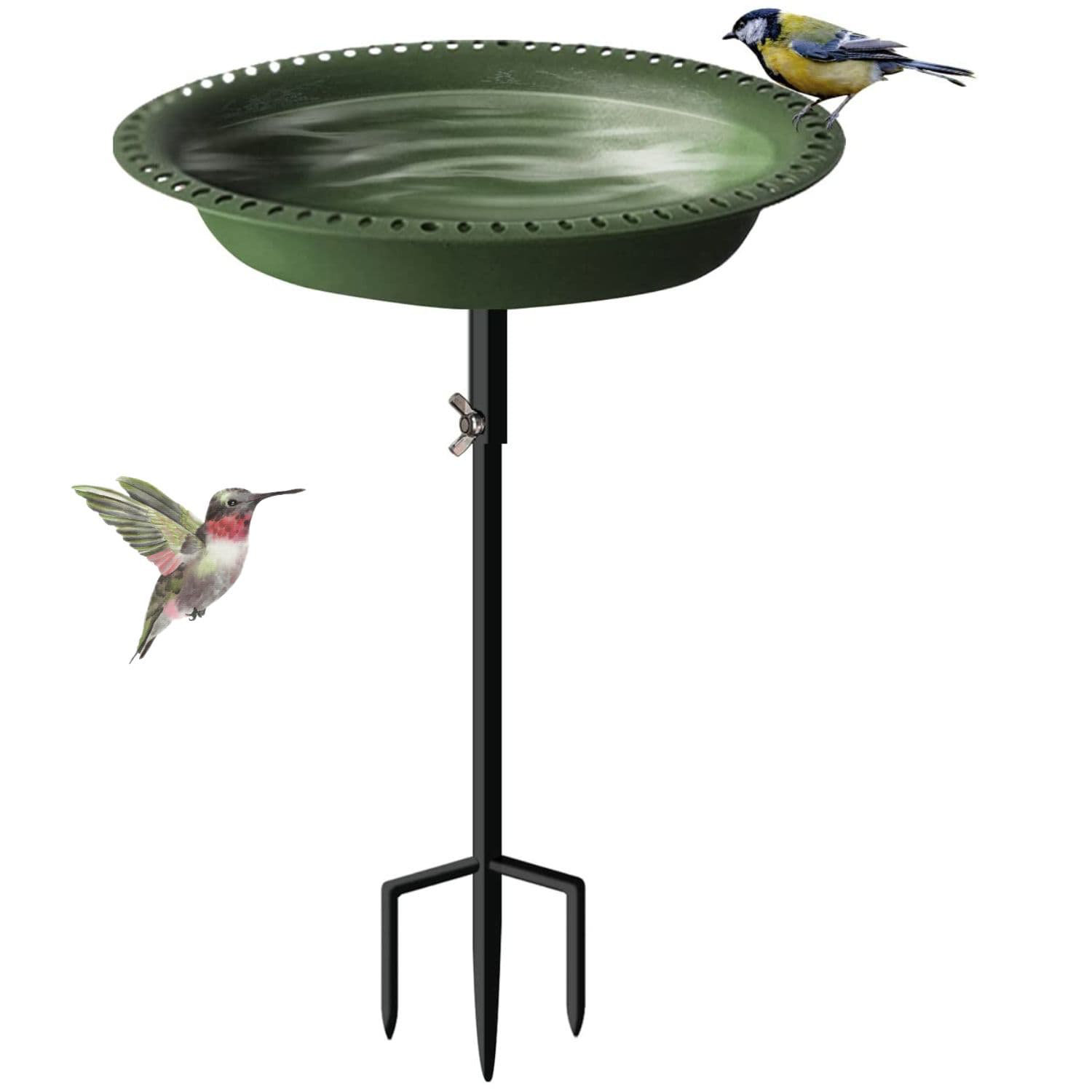 Winston Porter Outdoor Freestanding Bird Bath Stake Wayfair
