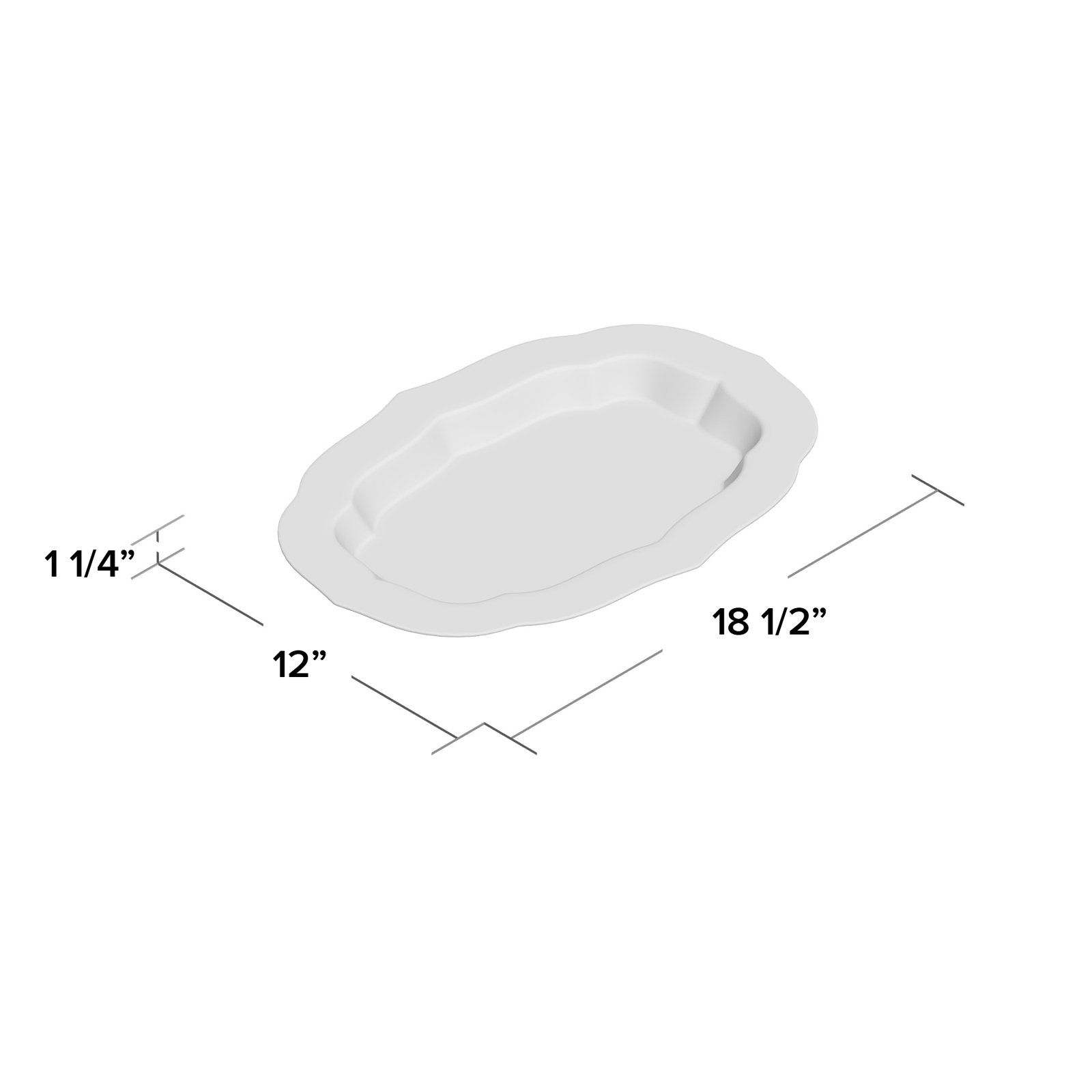 French Perle White Platter